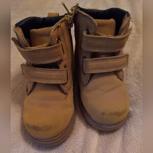 Wonder Nation Tan Velcro Strap Boots